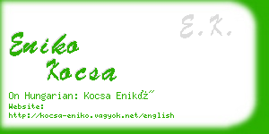 eniko kocsa business card